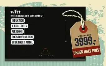 Skousen Witt kogeplade WIF801FS1 tilbud