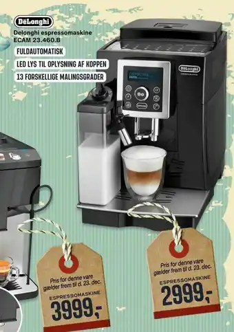 Skousen Delonghi espressomaskine ECAM 23460.B tilbud