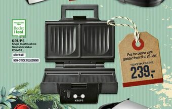Skousen Krups toastmaskine Sandwich Maker FDK452 tilbud
