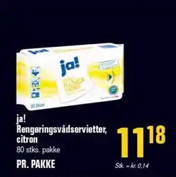 Otto Duborg ja! Rengøringsvådservietter, citron tilbud