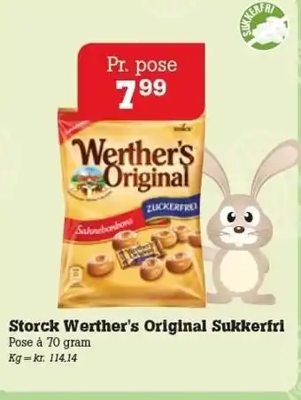 Poetzsch Padborg Storck Werther's Original Sukkerfri tilbud