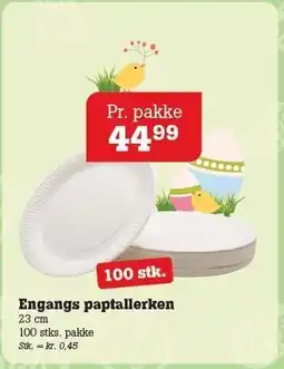 Engangs paptallerken