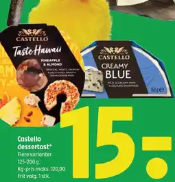 Coop 365 CASTELLO Dessertost tilbud