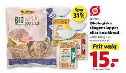 Lidl Økologiske skagenslapper eller knækbrød tilbud