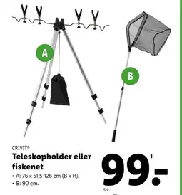Lidl CRIVIT Teleskopholder eller fiskenet tilbud