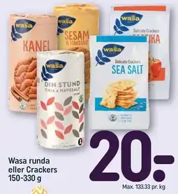 REMA 1000 Wasa runda eller Crackers 150-330 g tilbud