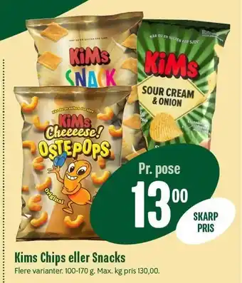 Min Købmand Kims Chips eller Snacks tilbud