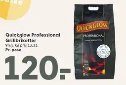 SPAR Quickglow Professional Grillbriketter tilbud