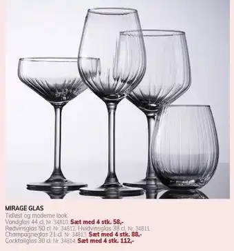 Daells Bolighus MIRAGE GLAS tilbud