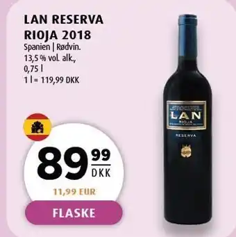 Scandinavian Park LAN RESERVA RIOJA 2018 tilbud