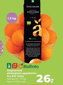 Kvickly Anglamark økologiske appelsiner fra rio tinto tilbud