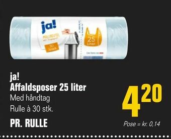 Otto Duborg ja! Affaldsposer 25 liter tilbud