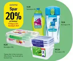 Føtex Spar 20% på Sistema tilbud