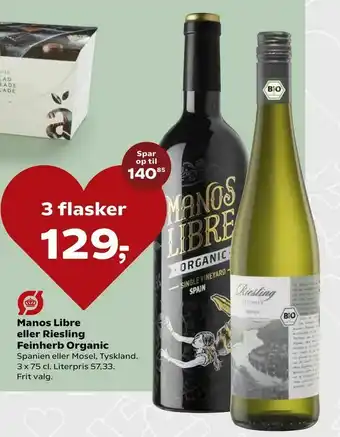 Manos Libre eller Riesling Feinherb Organic