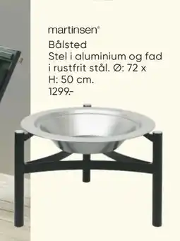 Bilka Bålsted Stel i aluminium og fad i rustfrit stål tilbud