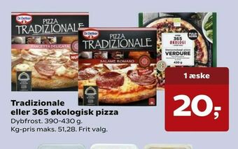 SuperBrugsen Tradizionale eller 365 økologisk pizza tilbud