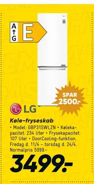 Bilka Køle-fryseskab tilbud