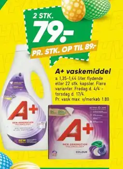 Bilka A+ vaskemiddel tilbud