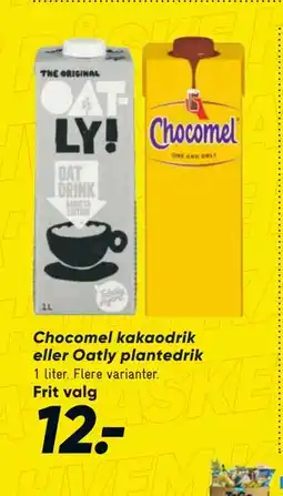 Bilka Chocomel kakaodrik eller Oatly plantedrik tilbud