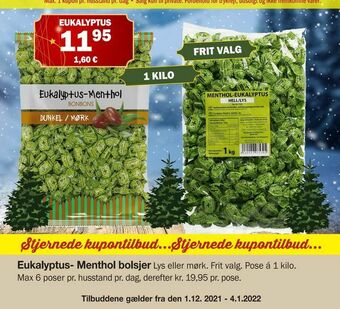 Eukalyptus- Menthol bolsjer