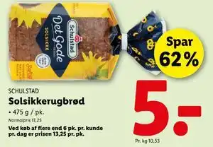 Lidl Solsikkerugbrød tilbud