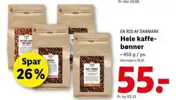 Lidl Hele kaffebønner tilbud