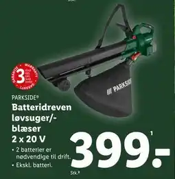 Lidl Batteridreven løvsuger/blæser 2 x 20 V tilbud