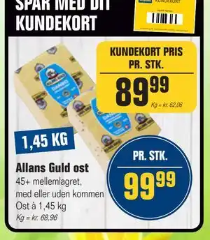 Otto Duborg Allans Guld ost tilbud