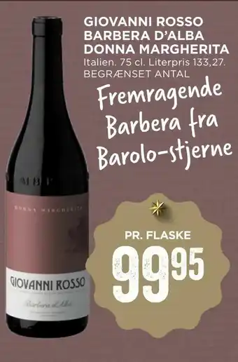 MENY Giovanni rosso barbera d'alba donna margherita tilbud