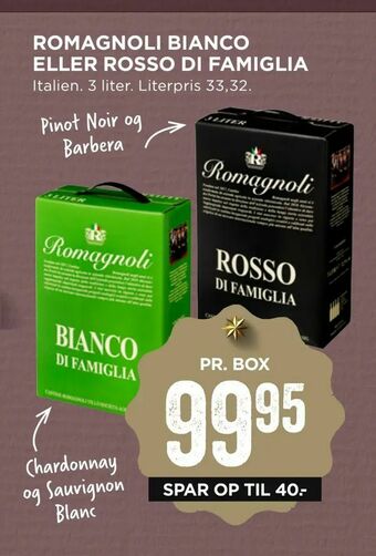 MENY Romagnoli bianco eller rosso di famiglia tilbud