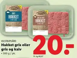 Lidl Vilstrupgård Hakket gris eller gris og kalv tilbud