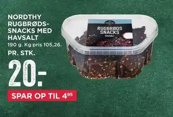 MENY Nordthy rugbrøds­ snacks med havsalt tilbud