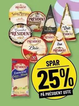 Løvbjerg SPAR 25% PÅ PRÉSIDENT OSTE tilbud