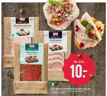 MENY 3-stjernet frokost favorit pålæg tilbud
