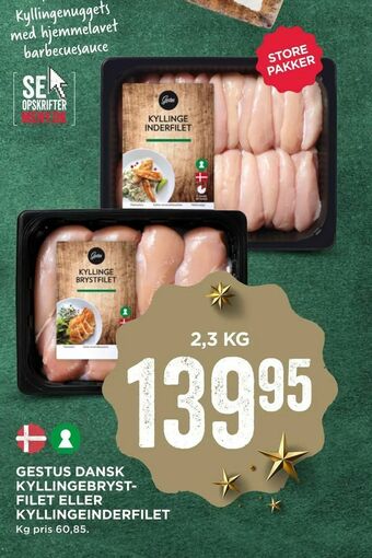 MENY Gestus dansk kyllingebryst­ filet eller kyllingeinderfilet tilbud