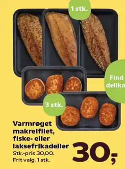 SuperBrugsen Varmrøget makrelfilet, fiske- eller tilbud
