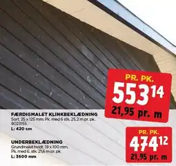 jem & fix FÆRDIGMALET KLINKBEKLÆDNING ELLER UNDERBEKLÆDNING tilbud