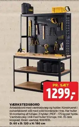 jem & fix VÆRKSTEDSBORD tilbud