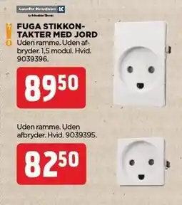 jem & fix FUGA STIKKONTAKTER MED JORD tilbud