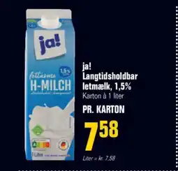 Poetzsch Padborg JA! Langtidsholdbar letmælk, 1,5% tilbud