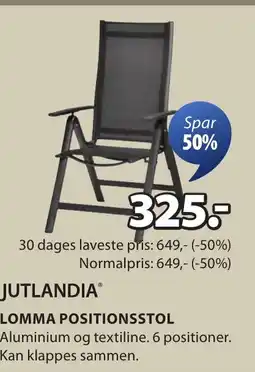 JYSK JUTLANDIA® LOMMA POSITIONSSTOL tilbud