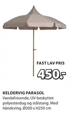 JYSK KELDERVIG PARASOL tilbud