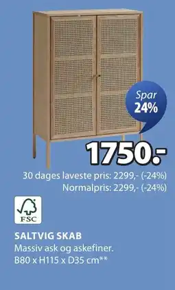 SALTVIG SKAB Massiv ask og askefiner.