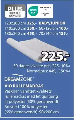 JYSK VIO RULLEMADRAS tilbud