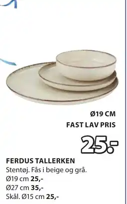 JYSK FERDUS TALLERKEN tilbud