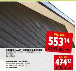 jem & fix FÆRDIGMALET KLINKBEKLÆDNING tilbud