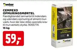 jem & fix CEMPEXO OPMURINGSMØRTEL tilbud