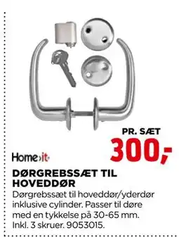 jem & fix DØRGREBSSÆT TIL HOVEDDØR tilbud