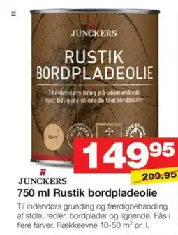 Bauhaus JUNCKERS Rustik bordpladeolie tilbud