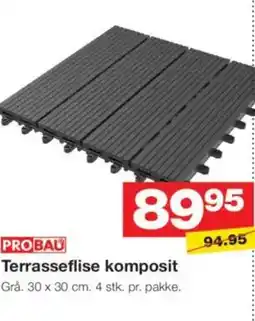 Bauhaus Terrasseflise komposit tilbud